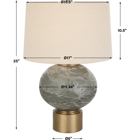 Lunia Gray Glass Table Lamp
