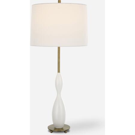 Annora-Glossy White Table Lamp