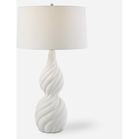 Twisted Swirl-Twisted Swirl White Table Lamp