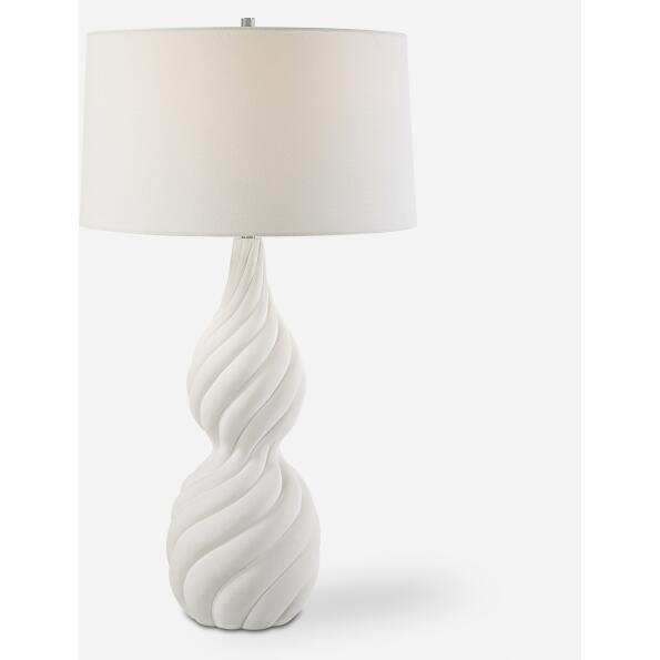 Twisted Swirl-Twisted Swirl White Table Lamp