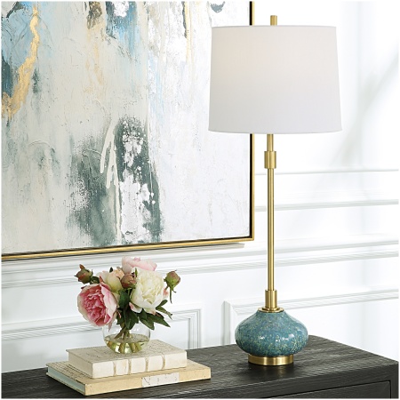 Uttermost Kaimana Aged Blue Buffet Lamp