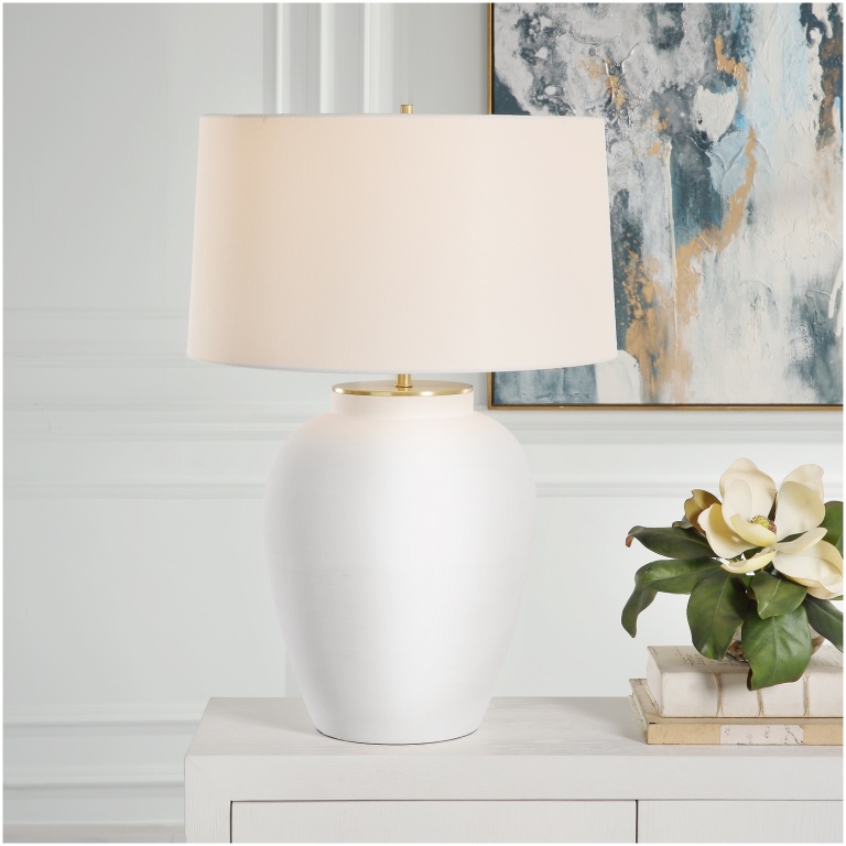 Uttermost Adelaide White Table Lamp