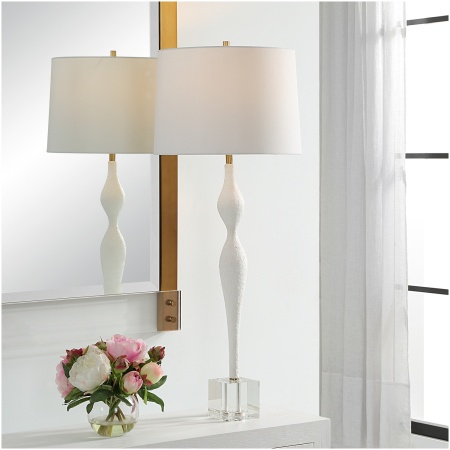 Uttermost Helena Slender White Table Lamp