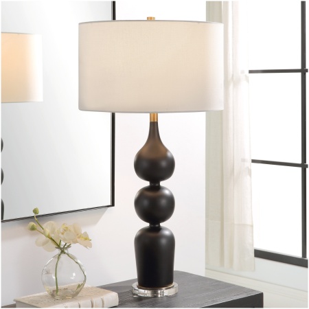 Uttermost Caviar Black Table Lamp