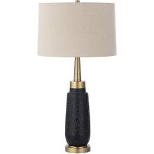 Spyglass-Black Wood Grain Table Lamp