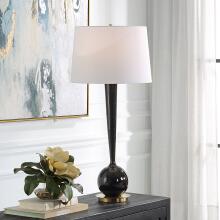 Brielle-Polished Black Table Lamp