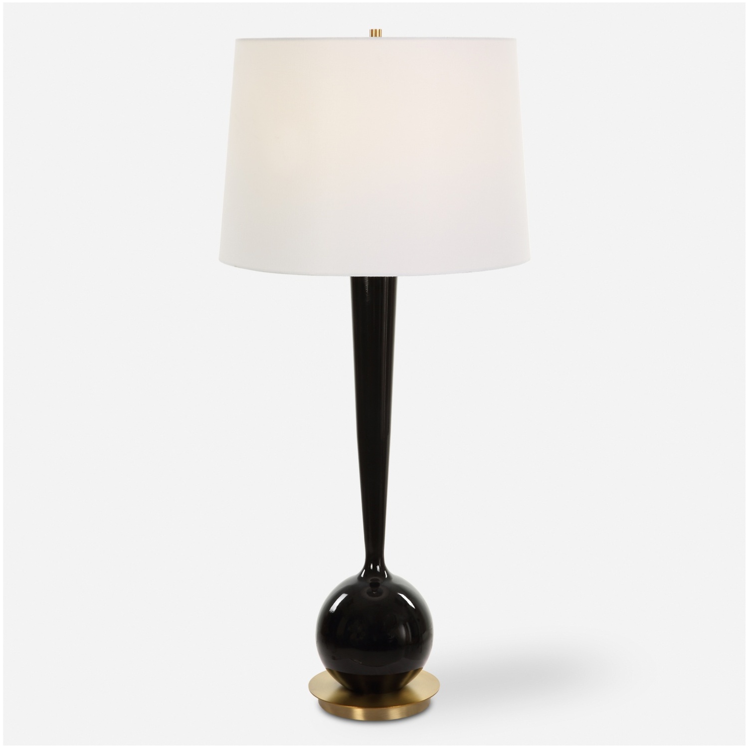 Brielle-Polished Black Table Lamp