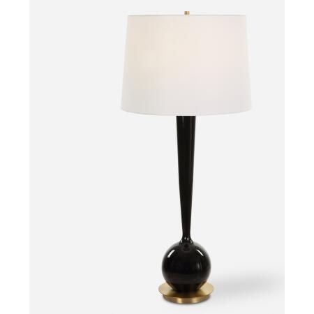 Brielle-Polished Black Table Lamp