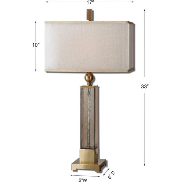 Caecilia Amber Glass Table Lamp