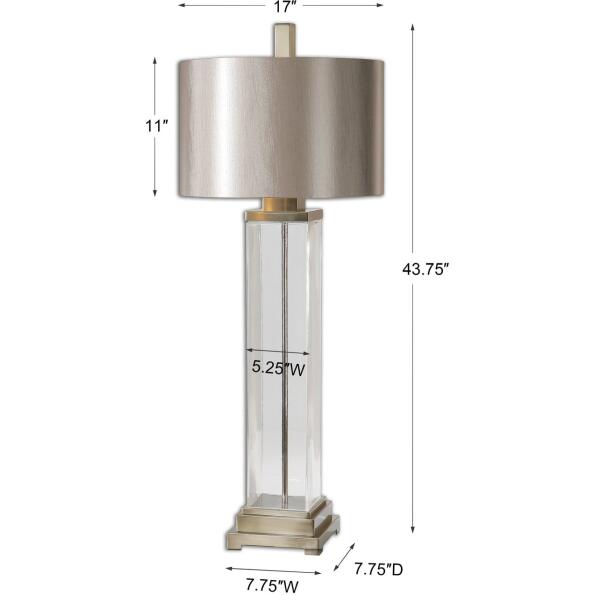 Drustan Clear Glass Table Lamp