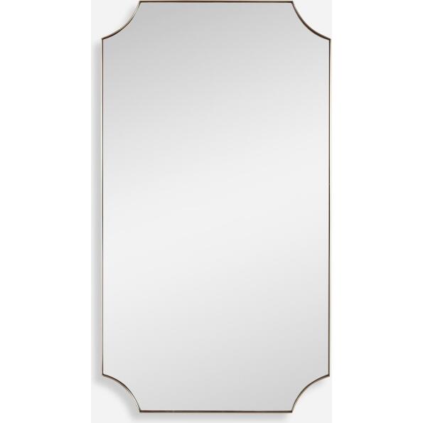 Lennox-Brass Scalloped Corner Mirror