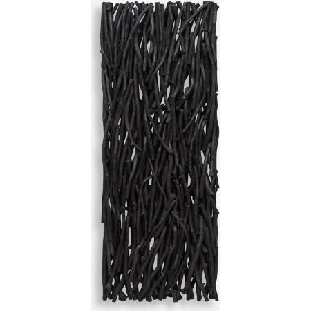 Gathered Teak-Black Wood Wall Décor