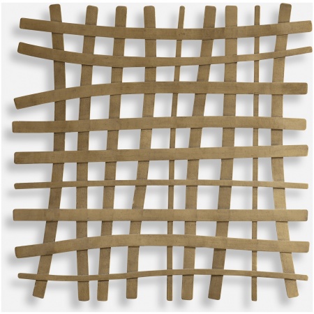 Gridlines-Gold Metal Wall Décor
