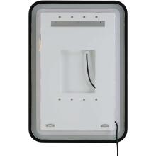 Crofton-Lighted Black Vanity Mirror