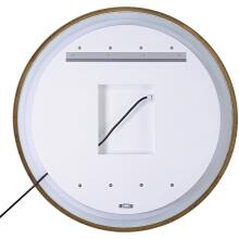 Crofton-Lighted Brass Round Mirror
