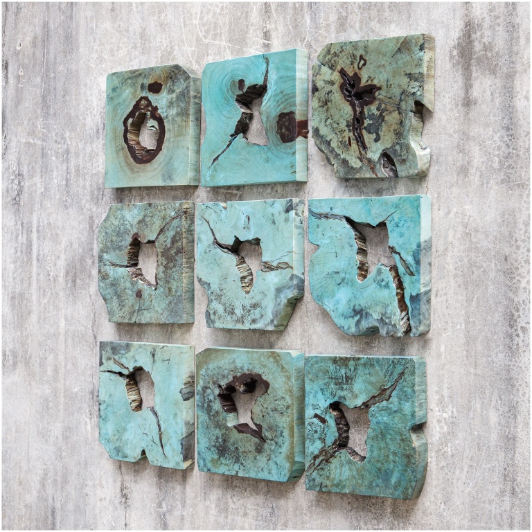 Bahati Wood Wall Décor In Blue