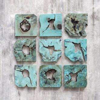 Uttermost Bahati Wood Wall Décor In Blue