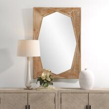 Marquise-Natural Wood Mirror