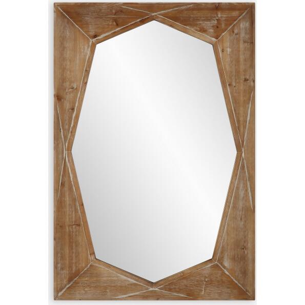 Marquise-Natural Wood Mirror