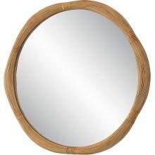 Salina-Round Bamboo Mirror