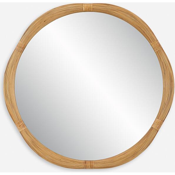 Salina-Round Bamboo Mirror