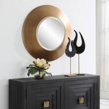 Contessa-Round Gold Mirror