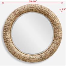 Twisted Seagrass Round Mirror