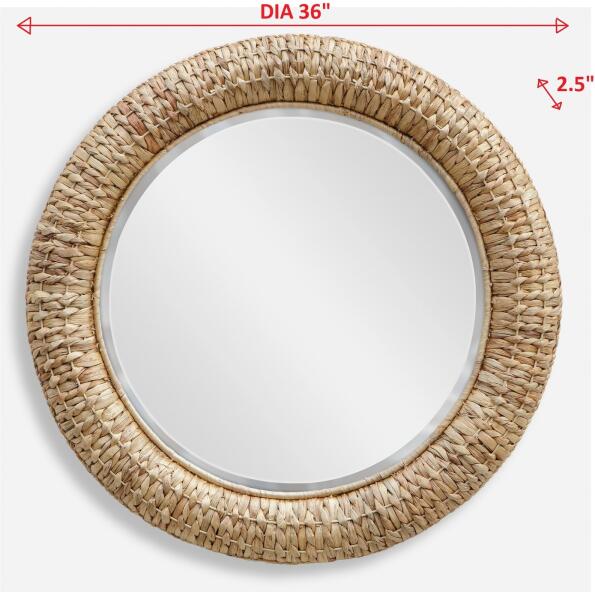 Twisted Seagrass Round Mirror