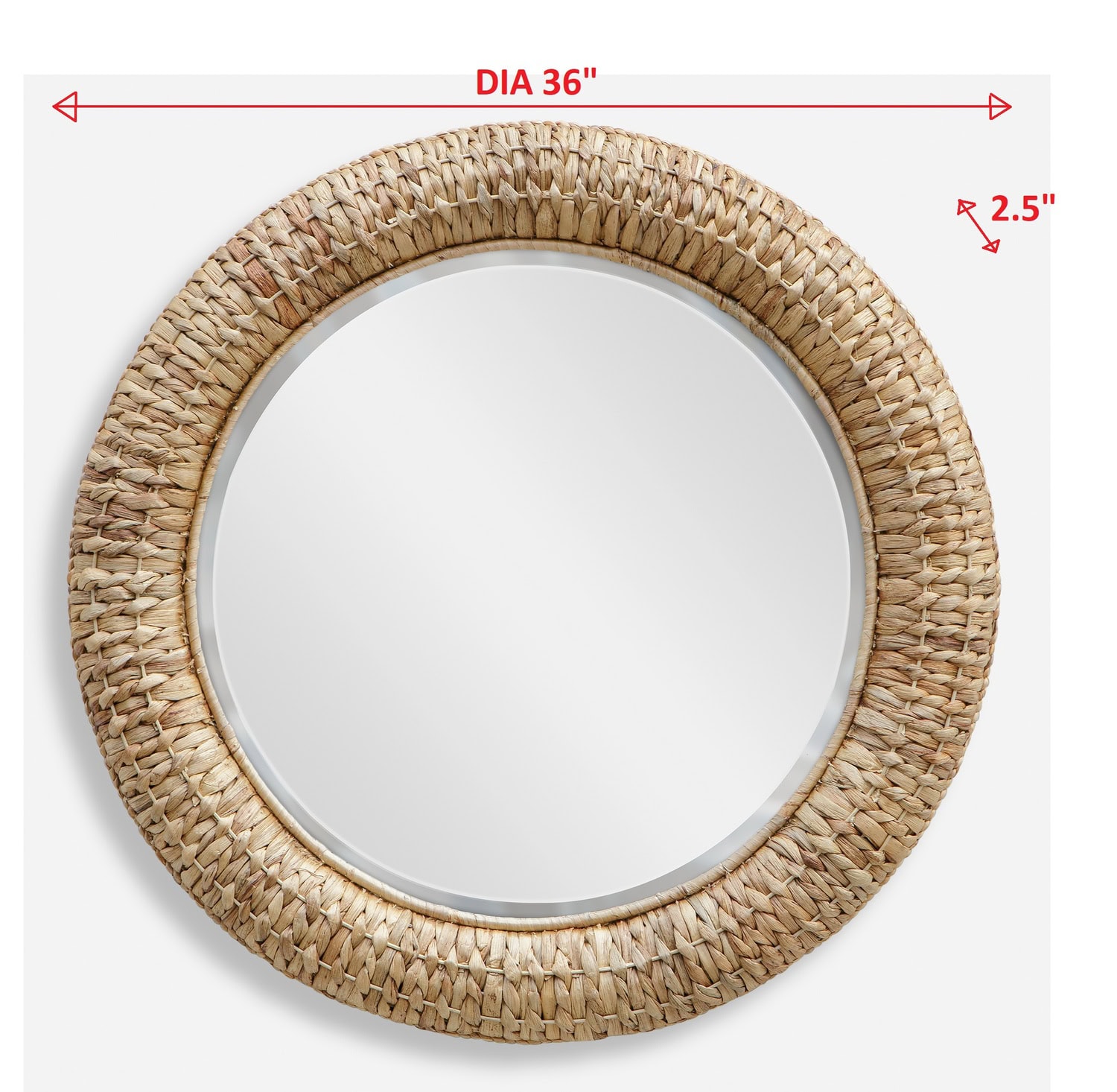 Twisted Seagrass Round Mirror