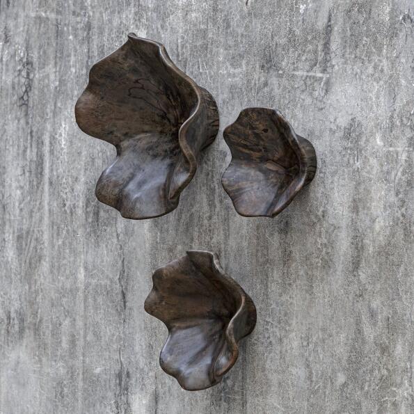 Two Wood Wall Décor In Mocha