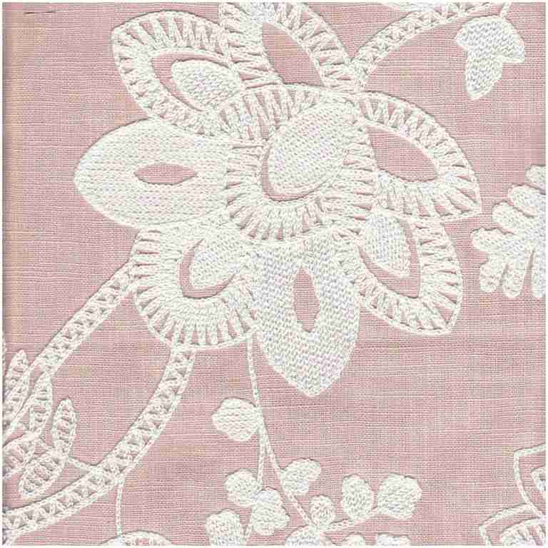 C-Crewel/Rose - Multi Purpose Fabric Suitable For Drapery