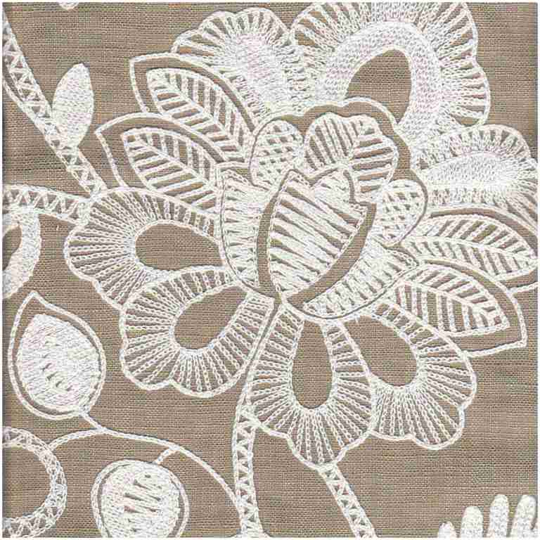 C-Crewel/Taupe - Multi Purpose Fabric Suitable For Drapery