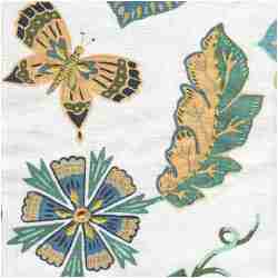 C-Ricoco/Blue - Prints Fabric Suitable For Drapery
