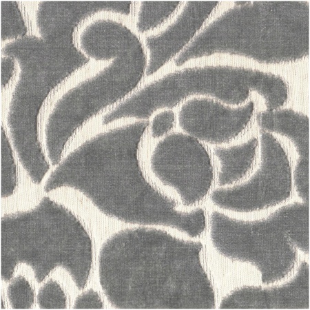 E-FLORAL/GRAY - Upholstery Only Fabric Suitable For Upholstery And Pillows Only.   - Houston