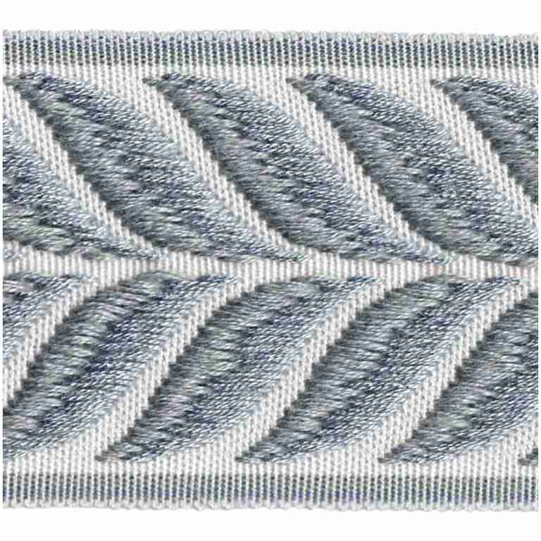 Frond Tape/Blue - Tape Trim - Woodlands