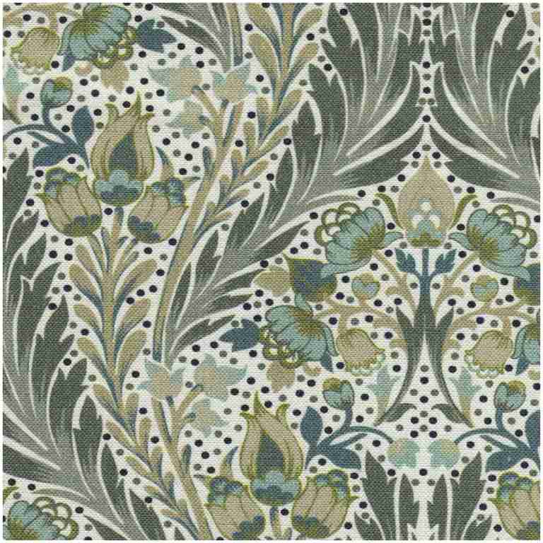 H-Della/Green - Prints Fabric Suitable For Drapery