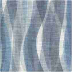 H-Waves/Blue - Prints Fabric Suitable For Drapery