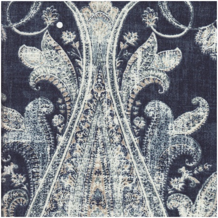 HAJARA/NAVY - Prints Fabric Suitable For Drapery
