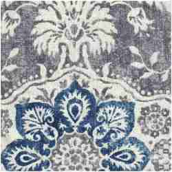 Halmon/Blue - Prints Fabric Suitable For Drapery