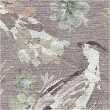 HAMBIRD/GRAY - Prints Fabric Suitable For Drapery