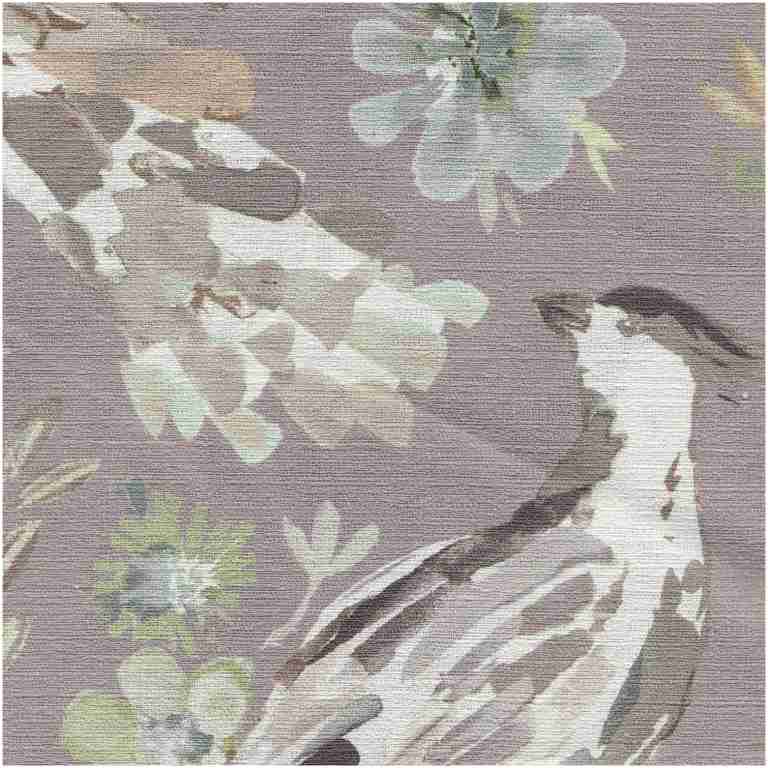 Hambird/Gray - Prints Fabric Suitable For Drapery