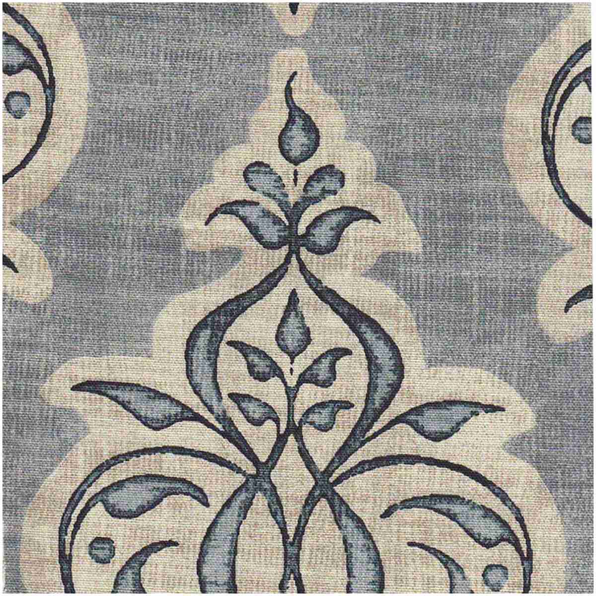 Hander/Blue - Prints Fabric Suitable For Drapery