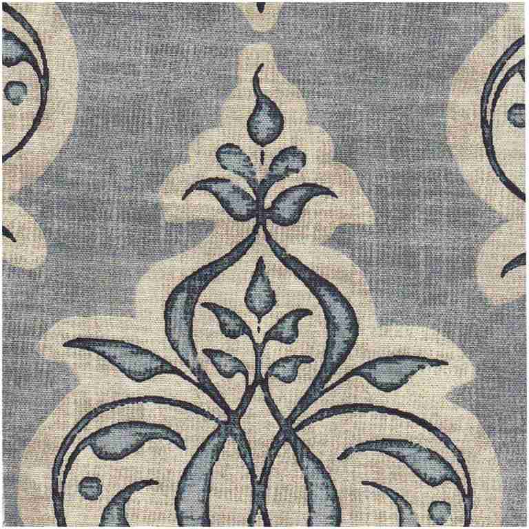 Hander/Blue - Prints Fabric Suitable For Drapery