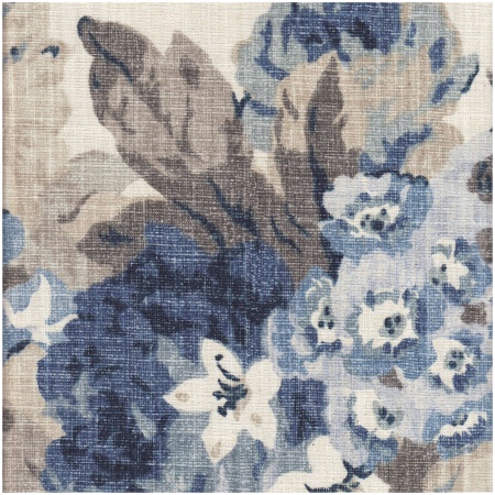 HARRIETT/BLUE - Prints Fabric Suitable For Drapery