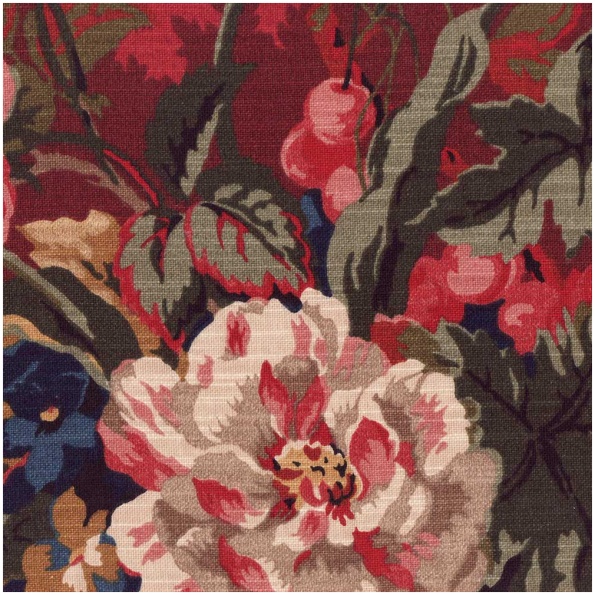 Heiress/Red - Prints Fabric Suitable For Drapery