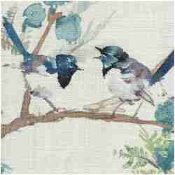 Hemilia/Blue - Prints Fabric Suitable For Drapery
