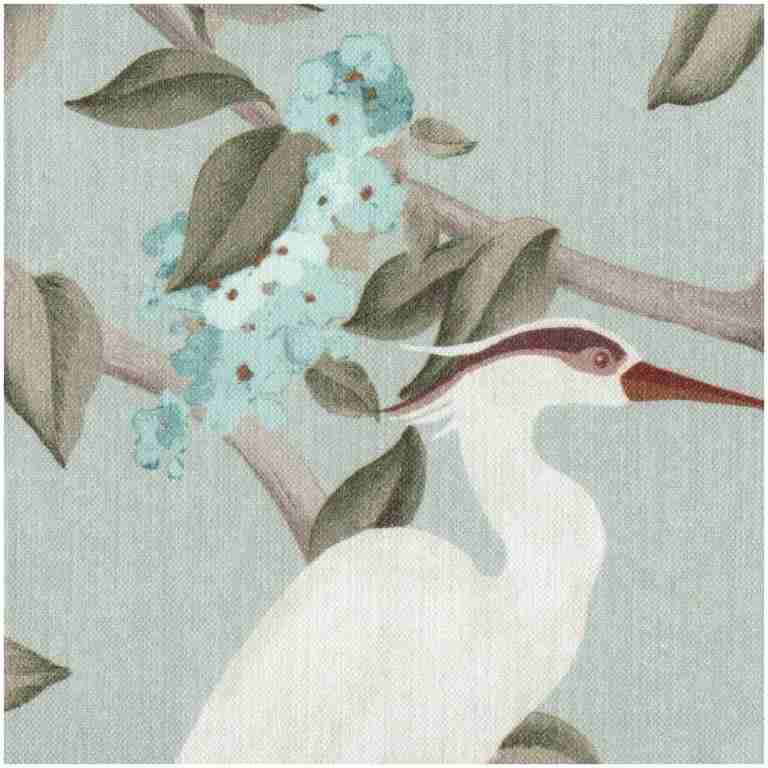 Herona/Aqua - Prints Fabric Suitable For Drapery