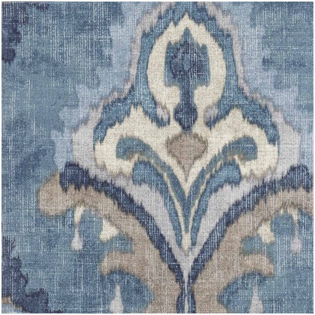 HESLAND/BLUE - Prints Fabric Suitable For Drapery