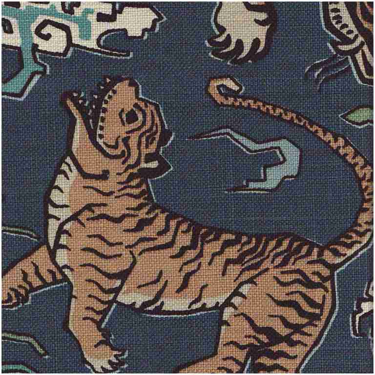 Higar/Blue - Prints Fabric Suitable For Drapery