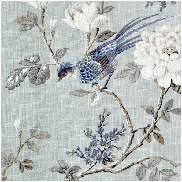 Hobird/Gray - Prints Fabric Suitable For Drapery